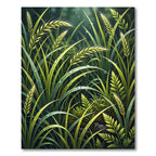 Lush Green Dewy Meadow Grass Rug