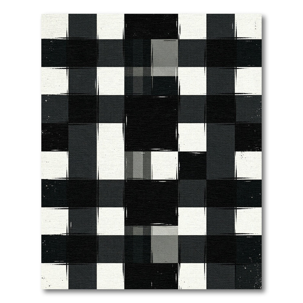 Monochromatic Black and White Buffalo Check Rug