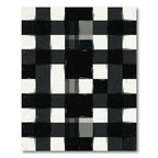 Monochromatic Black and White Buffalo Check Rug