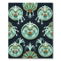 Aqua Golden Fountain Garden Rug