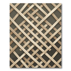Geometric Beige Interwoven Lattice Rug