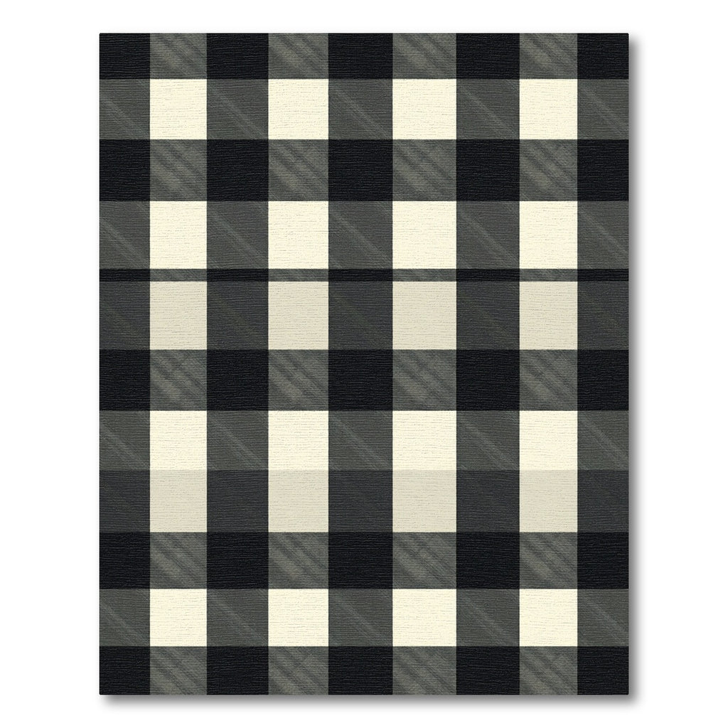 Monochrome Gingham Black and White Checkered Rug
