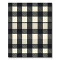 Monochrome Gingham Black and White Checkered Rug