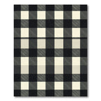 Monochrome Gingham Black and White Checkered Rug