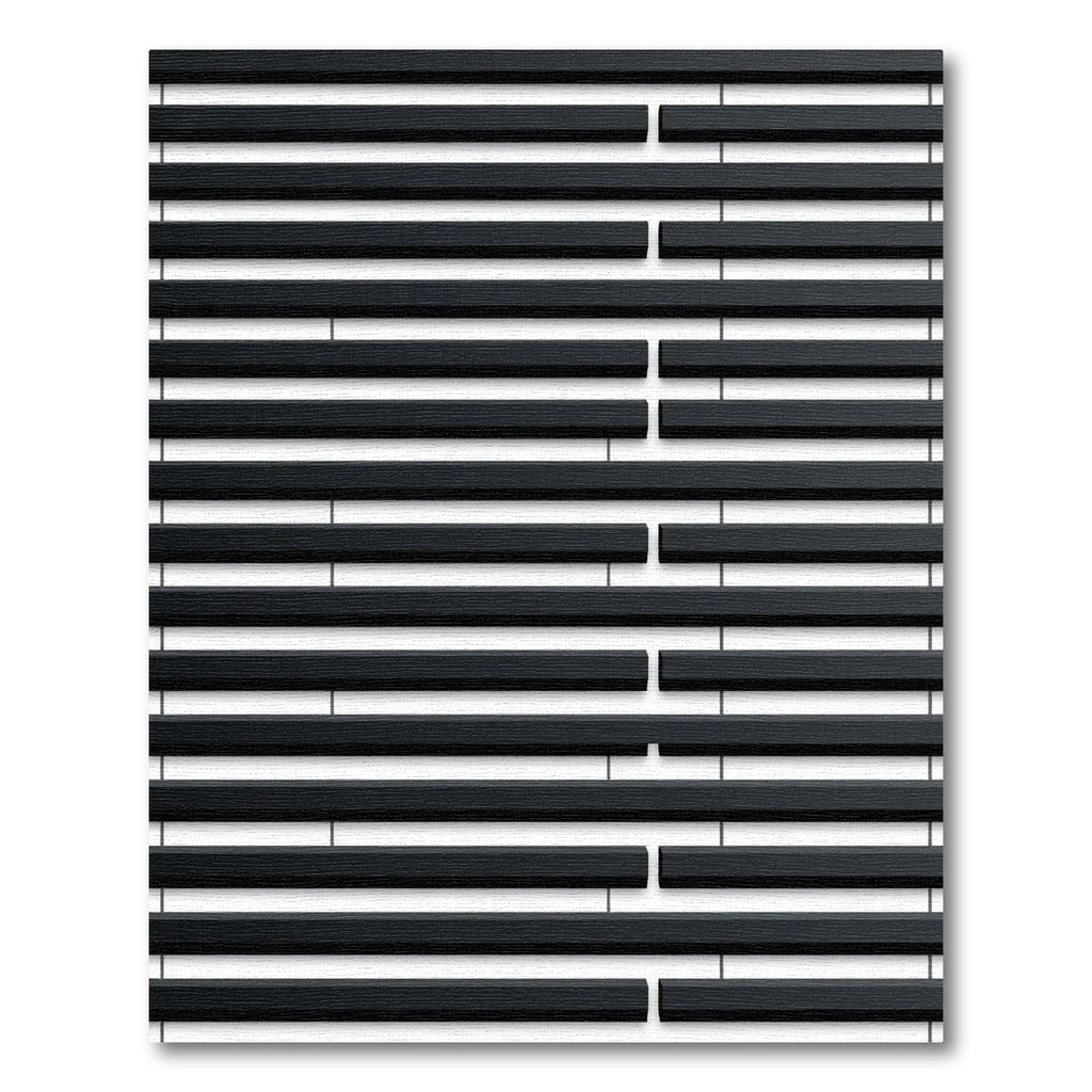 Minimalist Black and White Horizontal Lines Rug