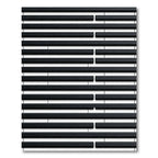 Minimalist Black and White Horizontal Lines Rug