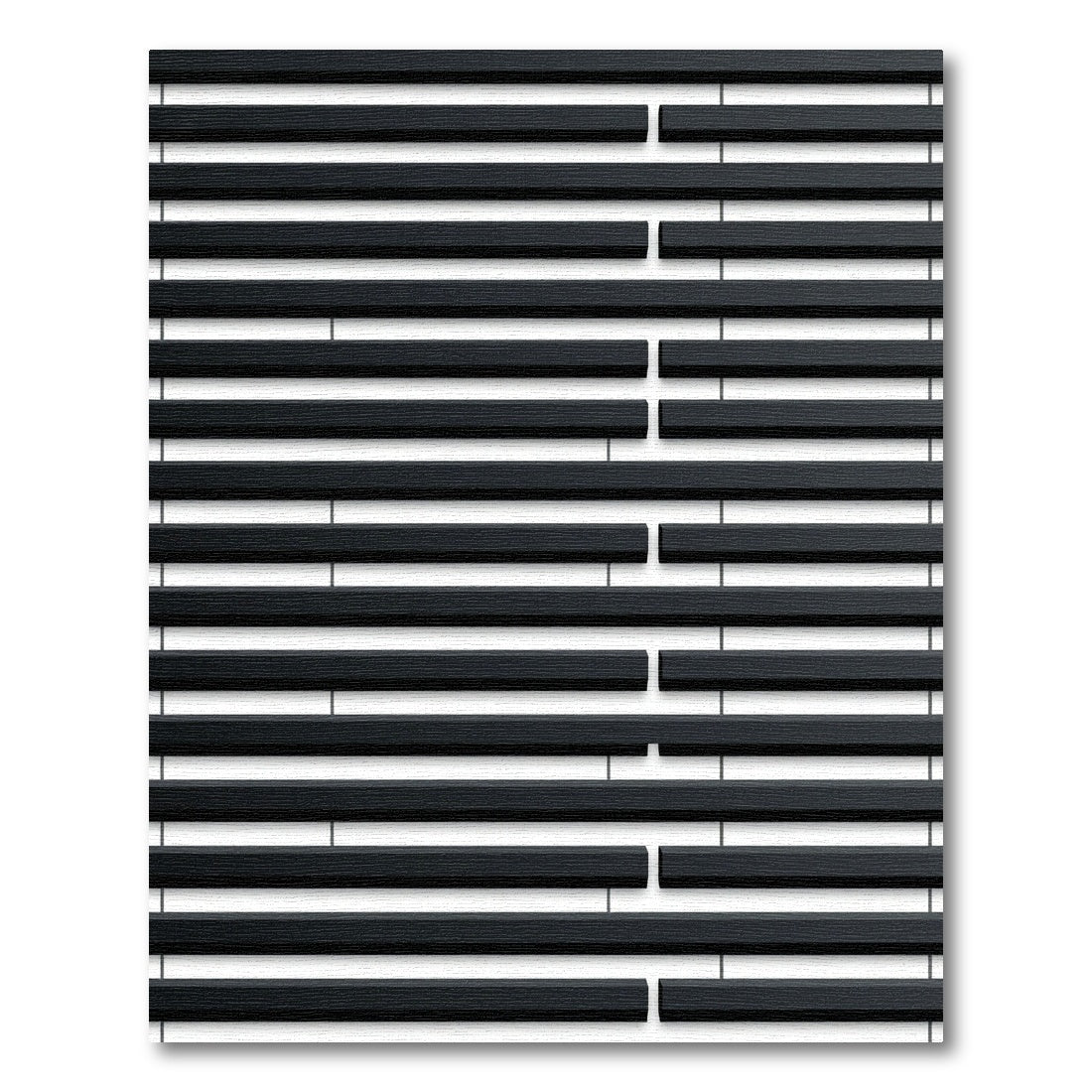 Minimalist Black and White Horizontal Lines Rug