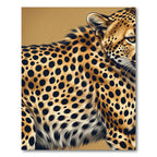 Golden Leopard Spot Fur Texture Rug