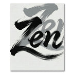 Minimalist Black and Gray Zen Ink Rug