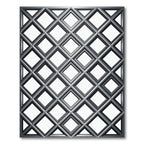 Modern Gray Diamond Lattice Graphic Rug