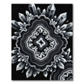 Striking Black White Crystal Agate Rug