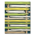 Striped Wooden Plank Abstract Rug