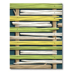 Striped Wooden Plank Abstract Rug