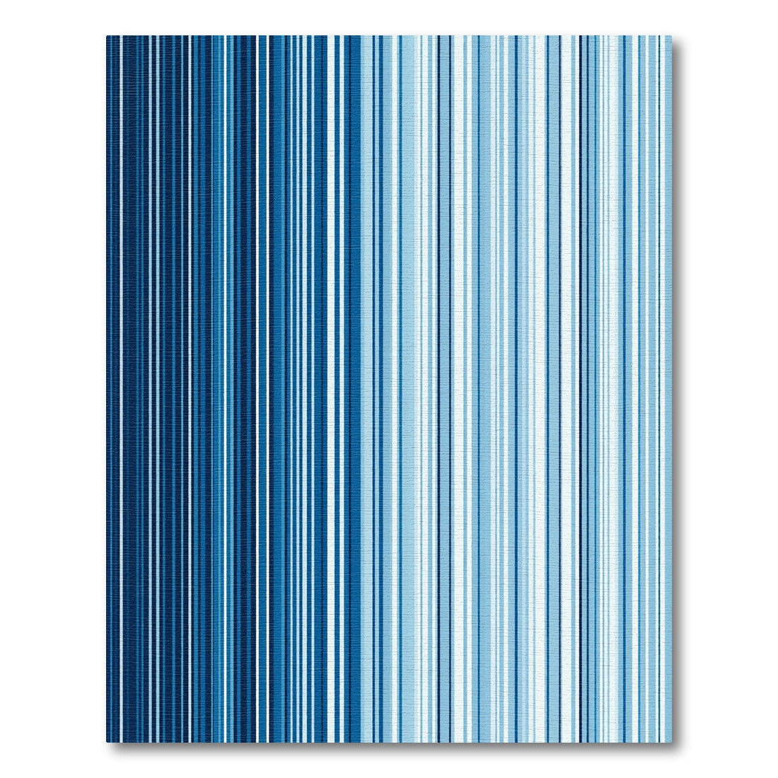 Modern Cobalt and Sky Blue Linear Stripe Rug