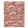 Crimson Waves Scallop Pattern Rug