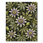 Botanical Passion Flower Cream Olive Rug