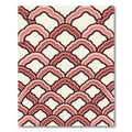 Scalloped Dusty Rose Layered Arch Rug