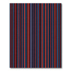 Crimson Navy Vertical Stripe Rug