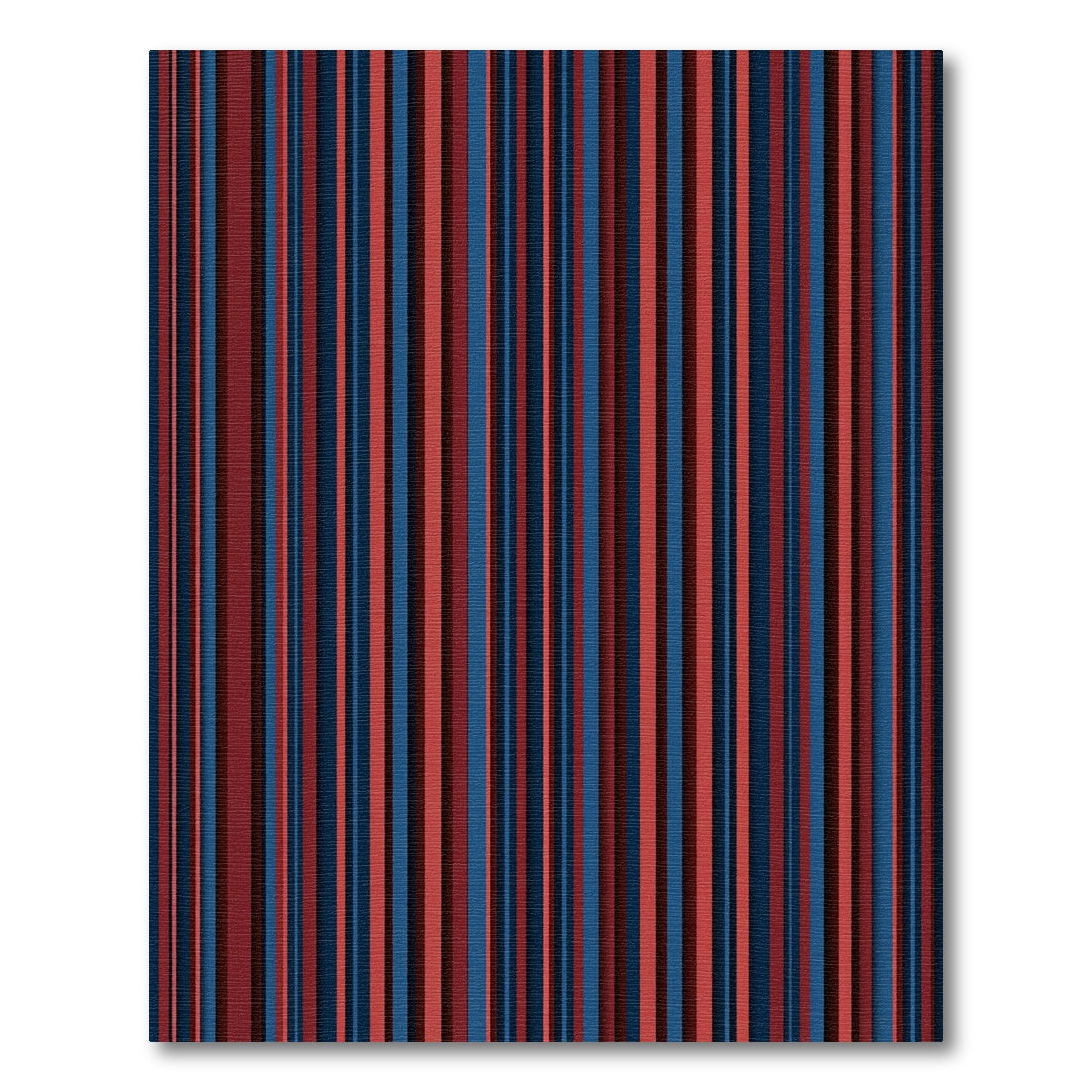 Crimson Navy Vertical Stripe Rug