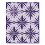 Modern Purple Starry Geometric Symmetry Rug