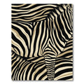 Bold Black And Gold Zebra Stripes Rug