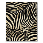 Bold Black And Gold Zebra Stripes Rug