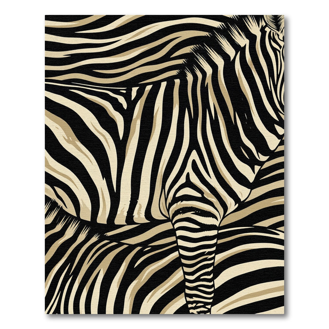 Bold Black And Gold Zebra Stripes Rug