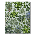 Green Herb Garden Botanical Assemblage Rug