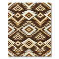 Brown Ochre Geometric Diamond Rug