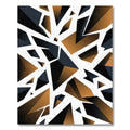 Modern Black and Bronze Geometric Shards Rug