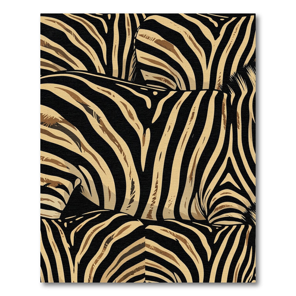 Bold Black Gold Zebra Stripe Rug