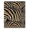 Bold Black Gold Zebra Stripe Rug