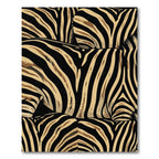 Bold Black Gold Zebra Stripe Rug