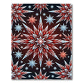 Crystalline Red Ice Starburst Arrangement Rug