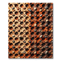 Textured Terracotta Pebbled Gradient Mosaic Rug