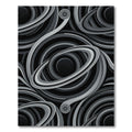 Monochromatic Swirling Rings Abstract Rug