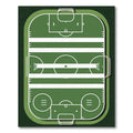 Athletic Field Green Sport Centerpiece Rug