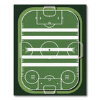 Athletic Field Green Sport Centerpiece Rug