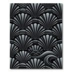 Monochromatic Shell Waves Accordion Arrangement Rug