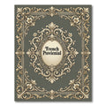 Ornate Golden Floral Scrollwork Frame Rug