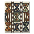 Tribal Hourglass Earthy Tone Stripes Rug