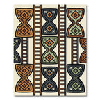 Tribal Hourglass Earthy Tone Stripes Rug