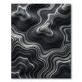 Monochrome Abstract Wavy Contour Rug