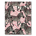 Pink Stripes Zebra Herd Rug