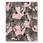 Pink Stripes Zebra Herd Rug