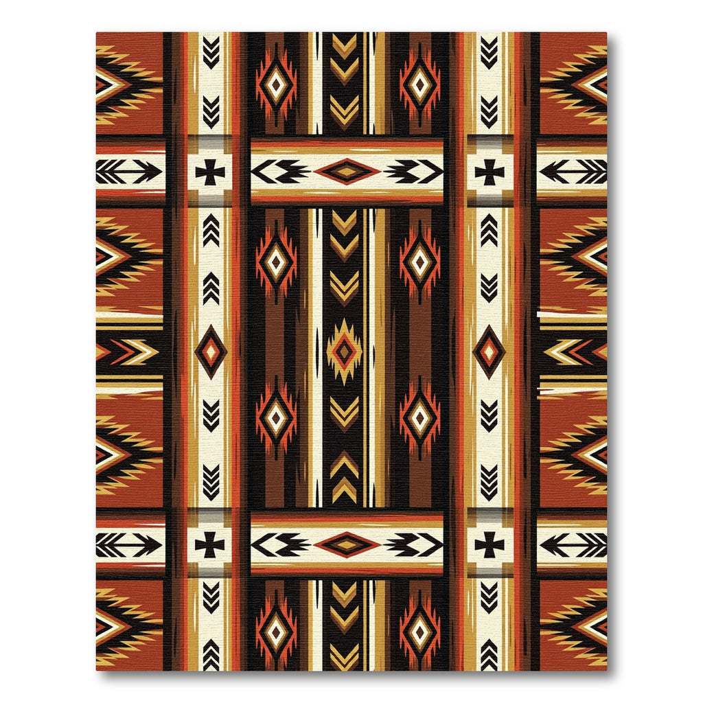 Earthy Bold Southwest Geometric Stripe Rug