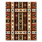 Earthy Bold Southwest Geometric Stripe Rug
