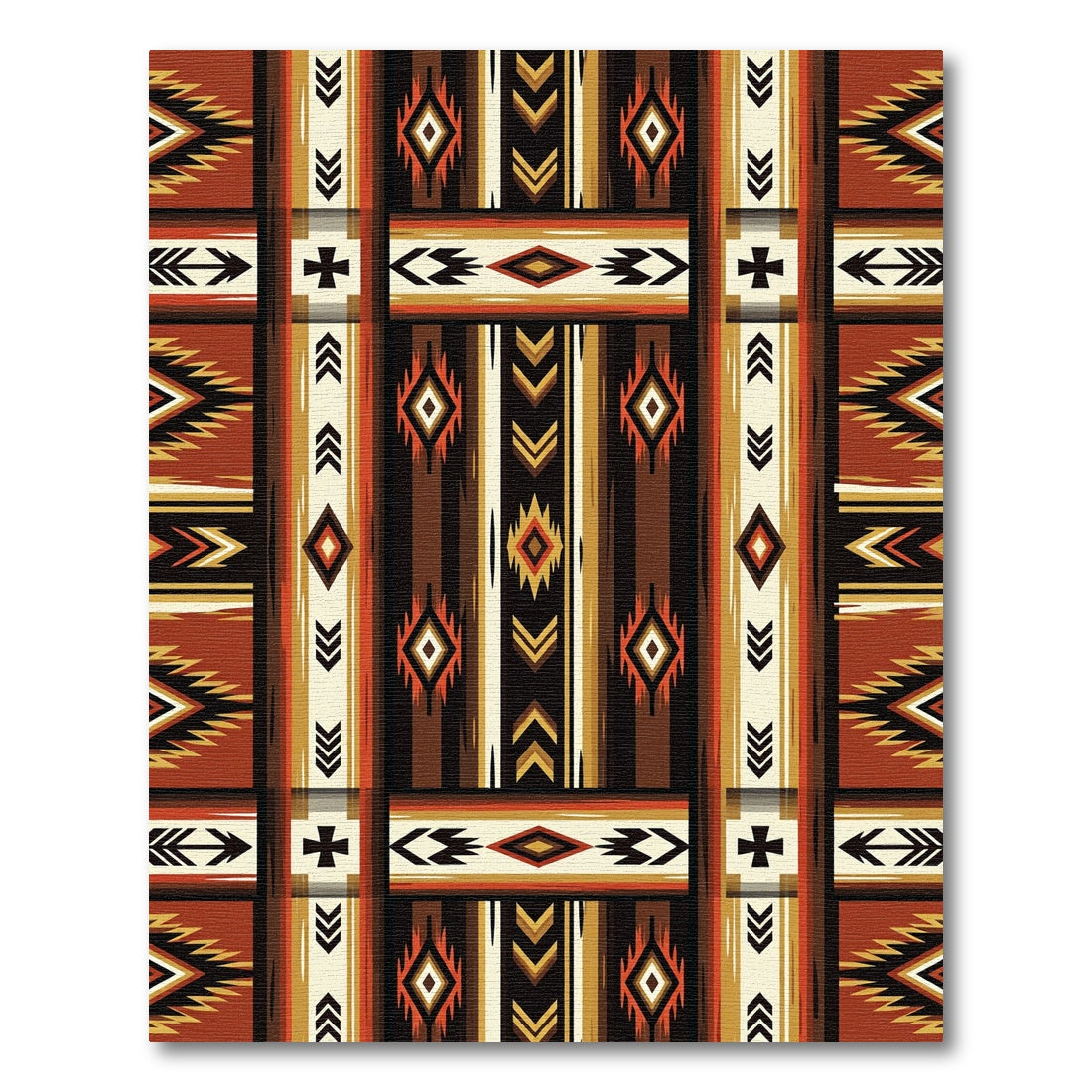 Earthy Bold Southwest Geometric Stripe Rug