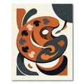 Abstract Burnt Orange Artistic Palette Rug