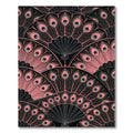Art Deco Blush Peacock Fan Repeating Rug